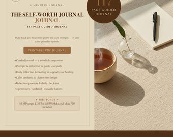 Self Worth Journal Companion: Guided Reflection System for Self-Acceptance & Inner Peace