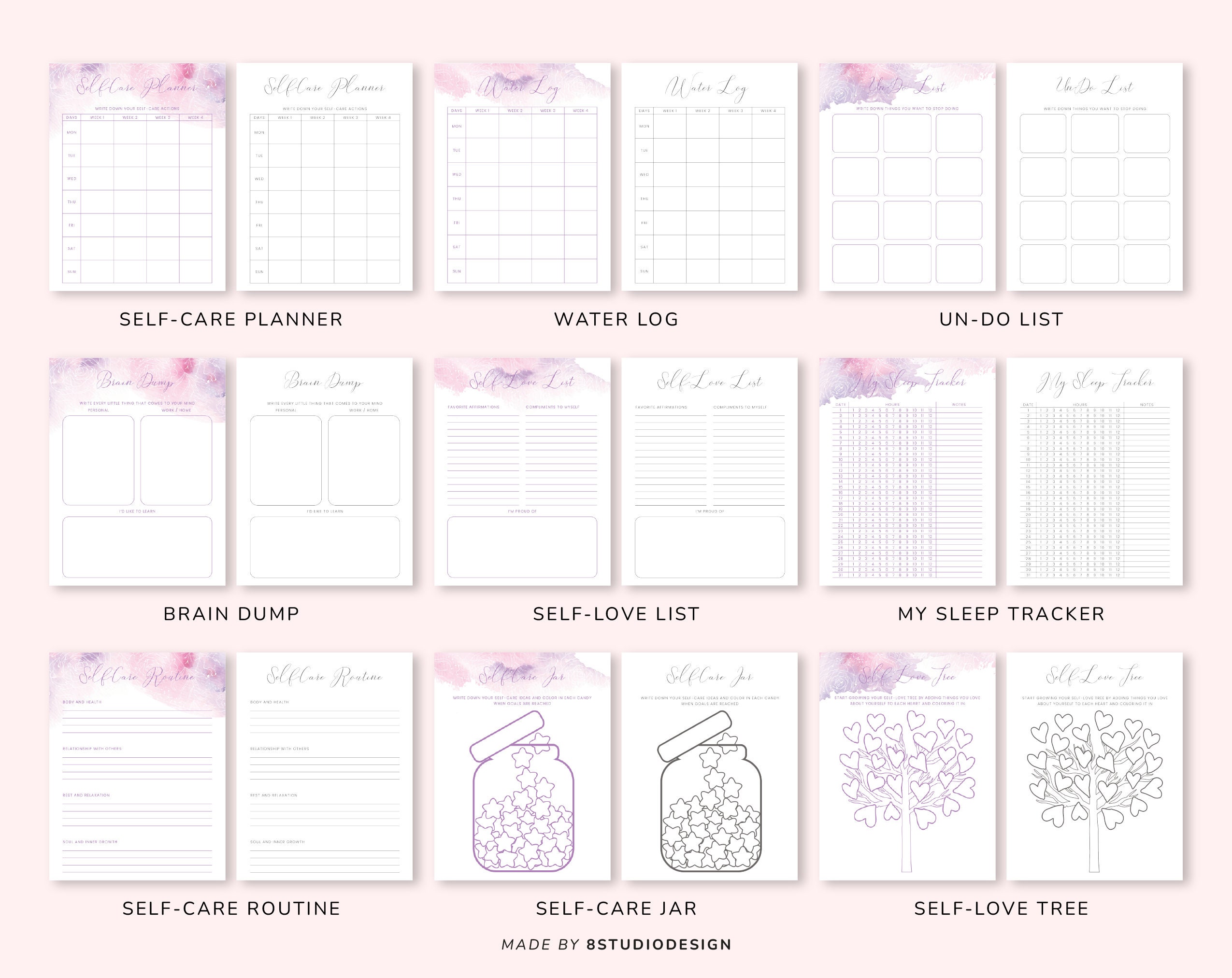 Self Love Journal - Planner Printable, Wellness Journal, Self Care ...