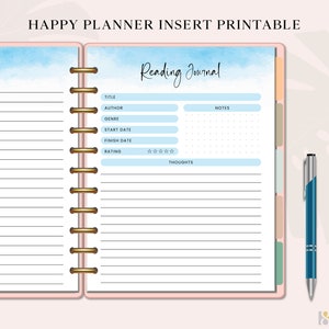 Reading Journal Planner Printable Reading Log Reading | Etsy