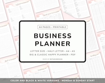 Business Planner - Planner Printable, Small Business, Business Organizer, Business Plan, Home Business, Marketing Planner, Project Planner