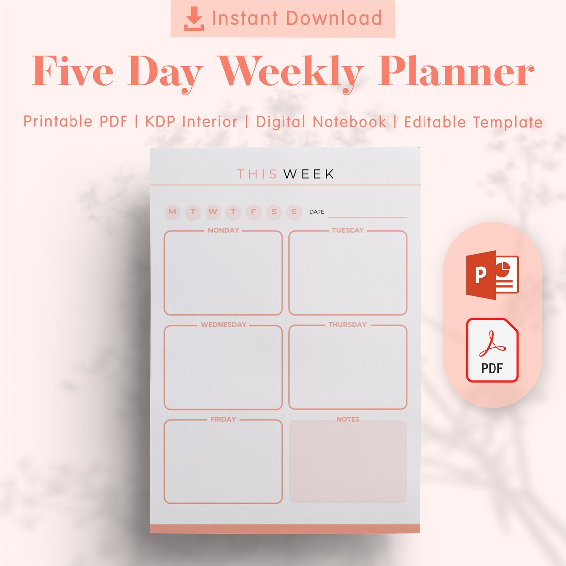 KDP Weekly Planner Template KDP Interiors Editable Etsy