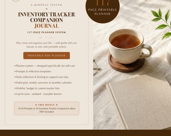 Inventory Tracker Workbook Companion: Small Business Stock Log, Reorder Planner & COGS System | Printable PDF Guided Journal