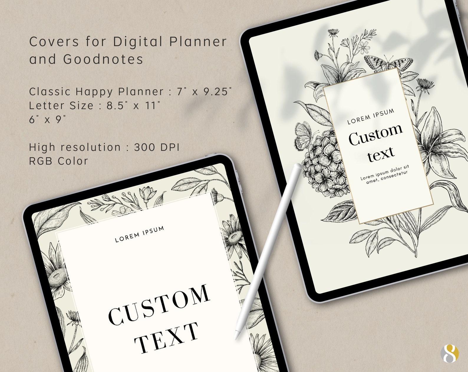 Editable Planner Cover 10 Canva Editable Covers for Digital Etsy