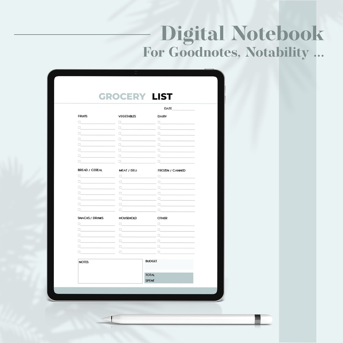 Grocery Shopping List Printable Template KDP Interiors Editable ...