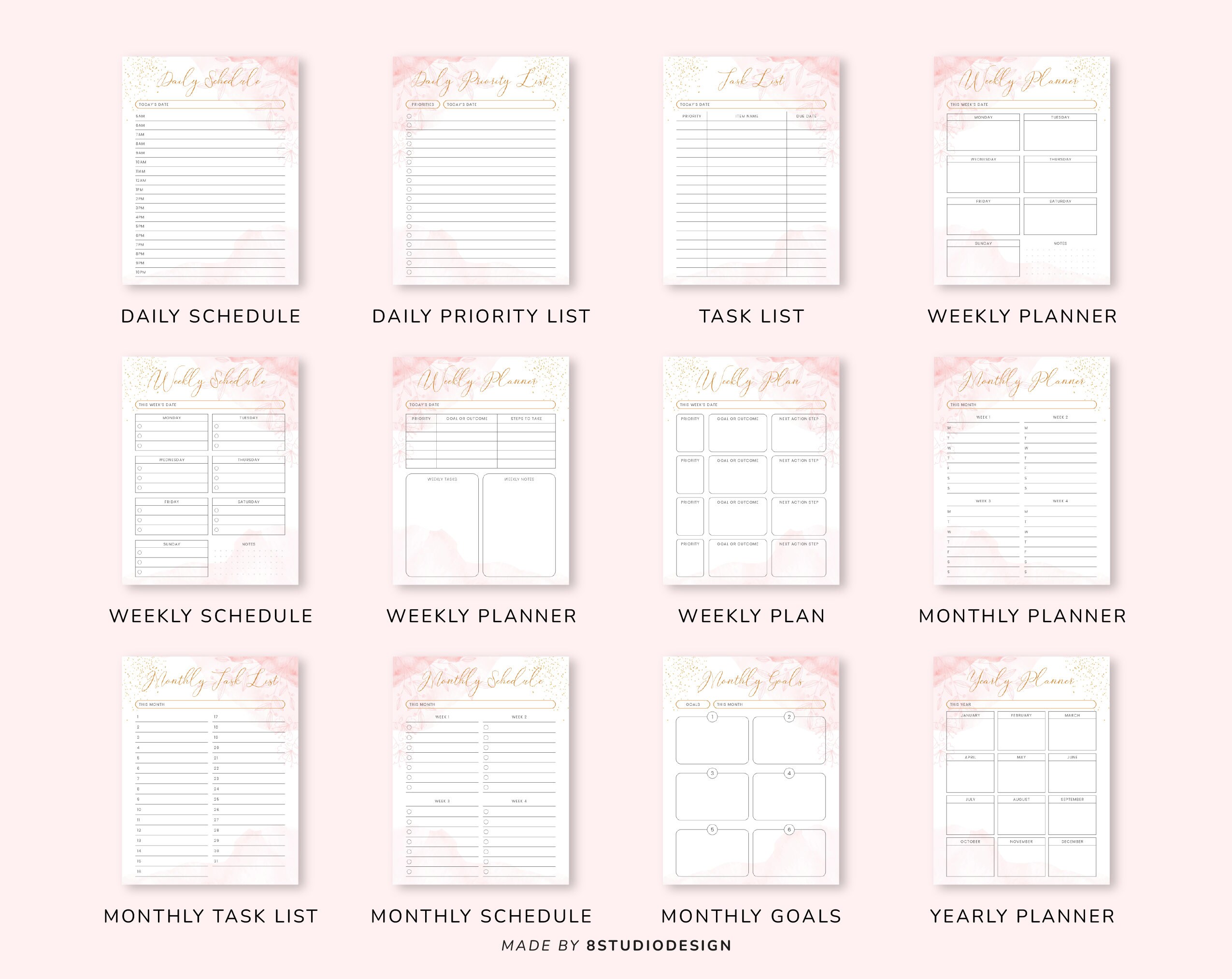 Free A5 Printable Goal Worksheet