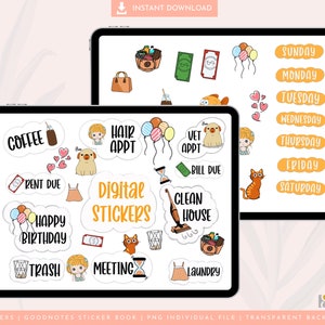 Everyday Stickers for Goodnotes - Digital Stickers Book - Goodnotes and ...