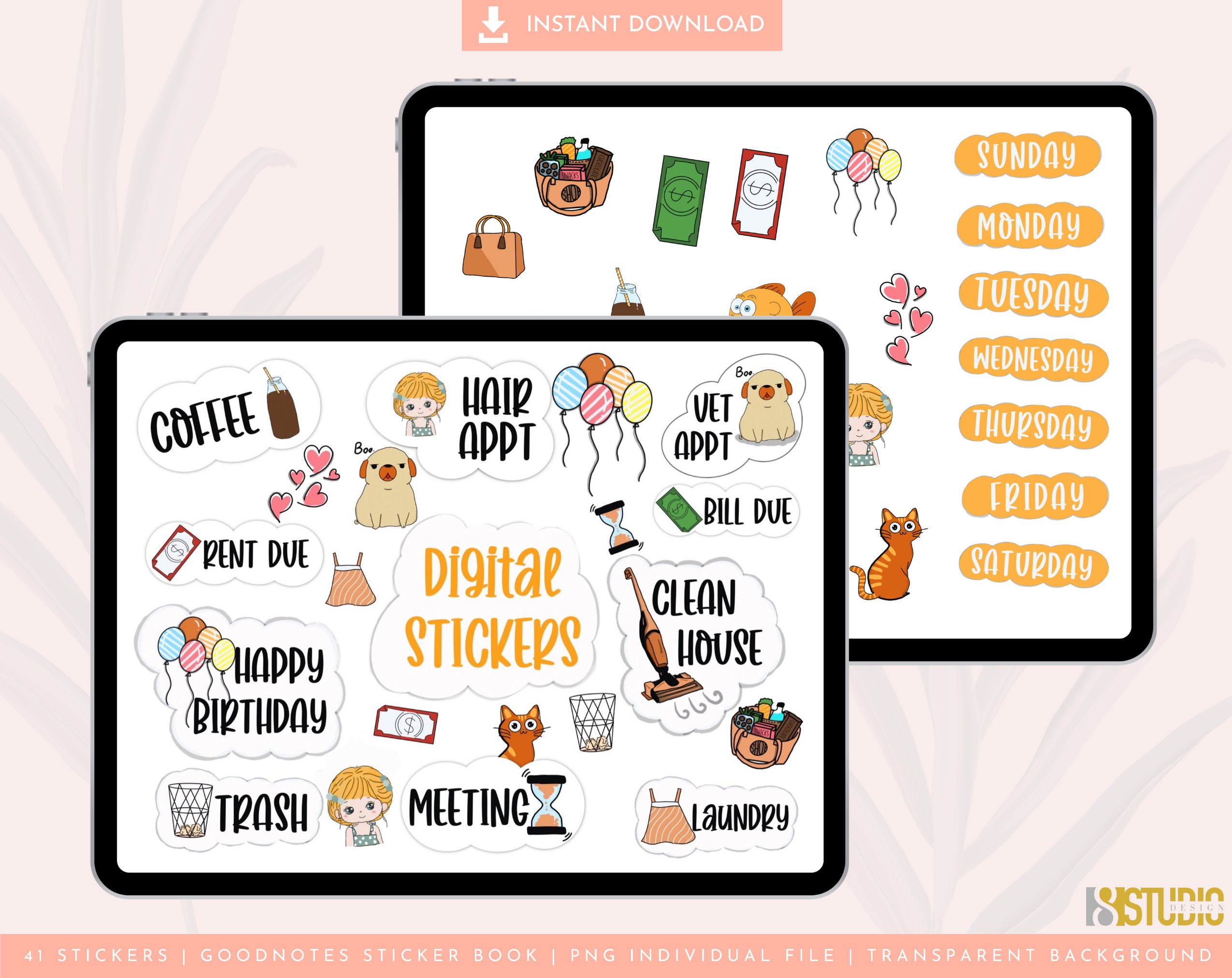 Everyday Stickers for Goodnotes - Digital Stickers Book - Goodnotes and ...