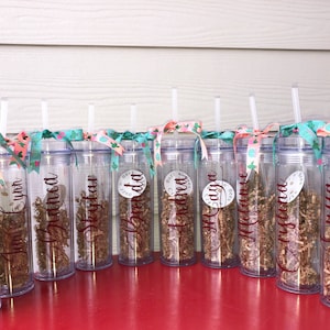 Personalized 16 oz. Double Wall Clear Acrylic Tumblers