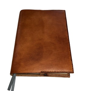 Leather Notebook Journal Cover for A5 sized Leuchtturm 1917, Moleskine, and other custom sizes in Full Grain Leather