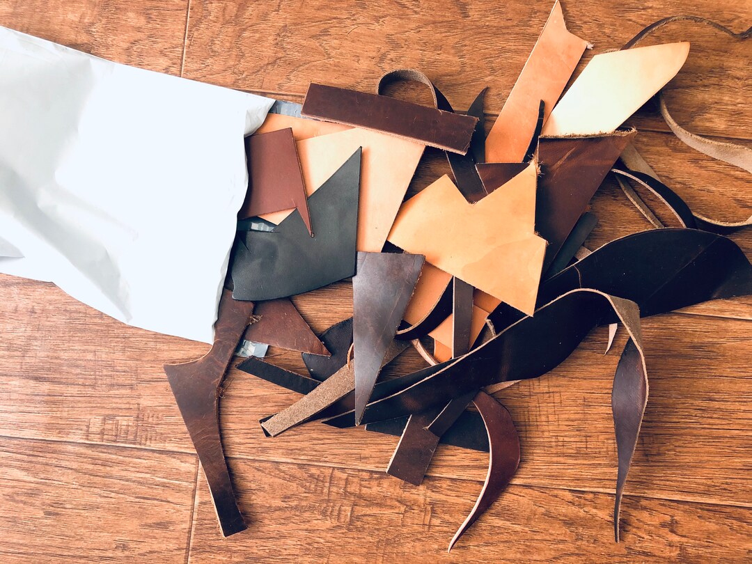 Horween and Wickett & Craig Full Grain Leather Scraps 10 Oz. Bag Etsy