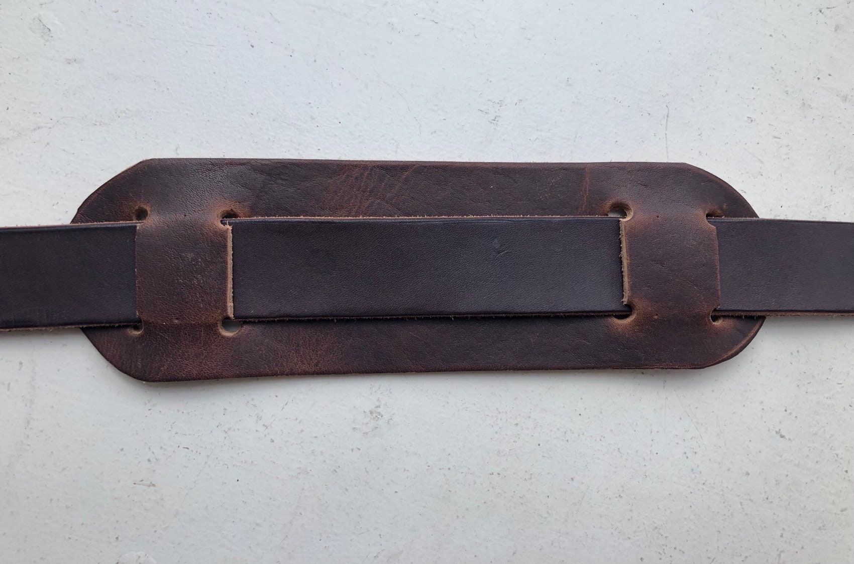 Thick Leather Shoulder Strap Pad Made in America With American Leather