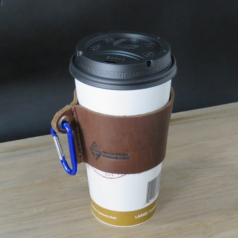 Leather Coffee Sleeve Reusable Coffee Sleeve Drink Cuff | Etsy
