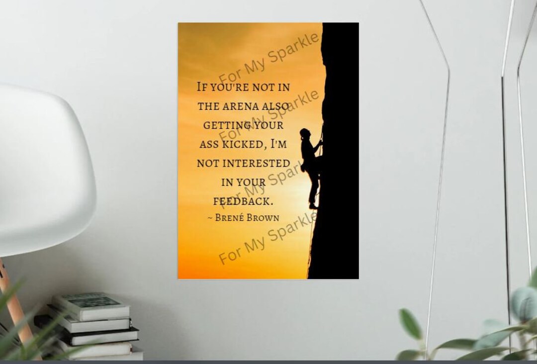 Digital Brené Brown Arena Quote Poster Printable - Etsy