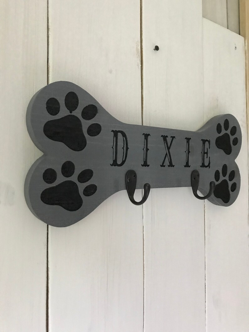 Personalized Dog Leash Holder Personalized Leash Hanger Pet Etsy