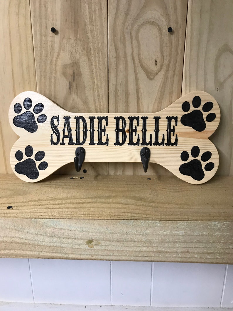 Personalized Dog Leash Holder Personalized Leash Hanger Pet Etsy