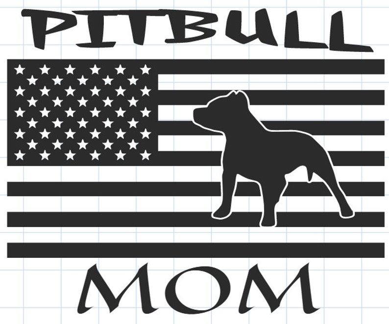 Download Pitbull Mom Svg Png Dxf American Flag Dog Pet Animal | Etsy