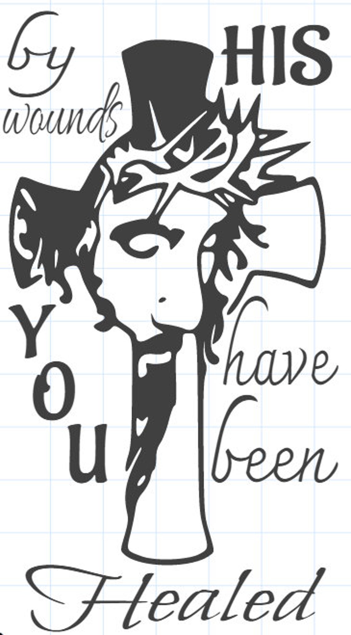 Jesus on the Cross Svg Png Dxf Cricut Silhouette Monogram  Etsy