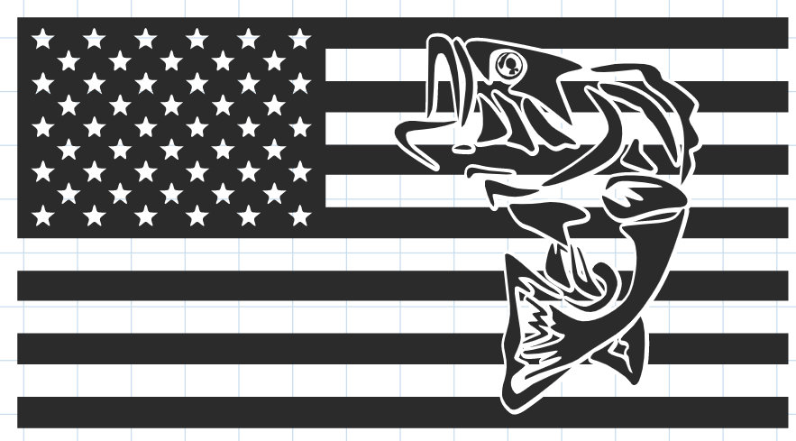 Bass Fishing Svg, Png, Dxf, American Flag, Lake Life, Boat ...