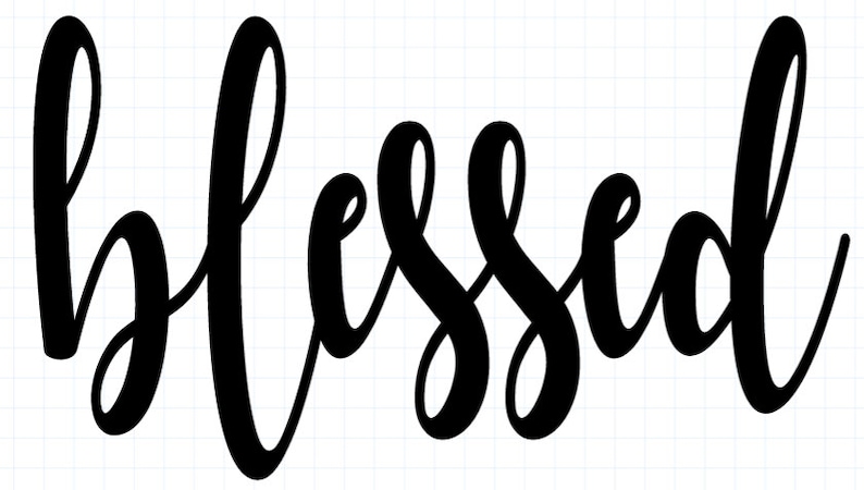 Download Blessed Svg PNG DXF Cricut Silhouette Monogram Cut File | Etsy