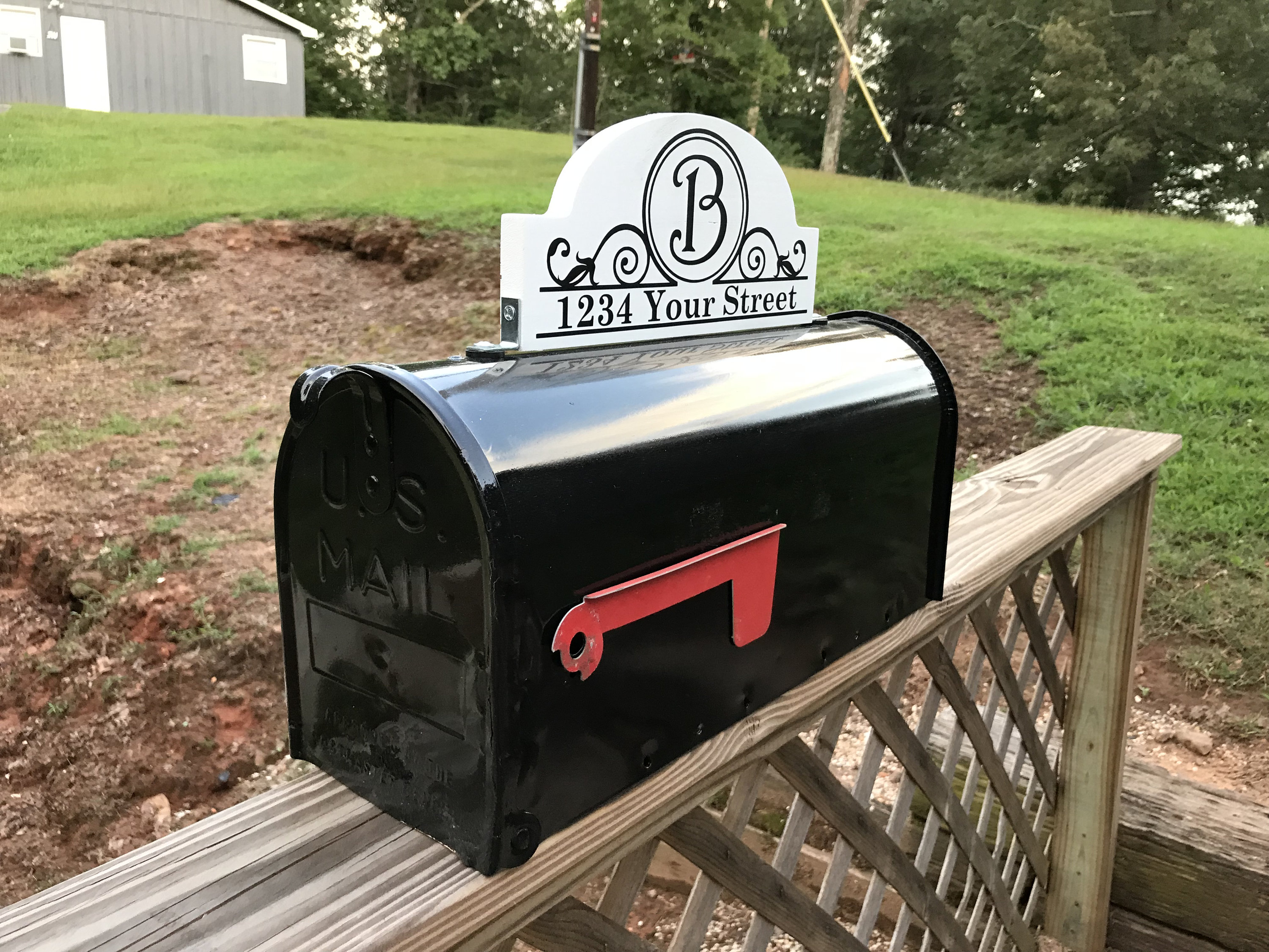 Mailbox Decal Mailbox Address Sign Custom Mailbox Decal Etsy