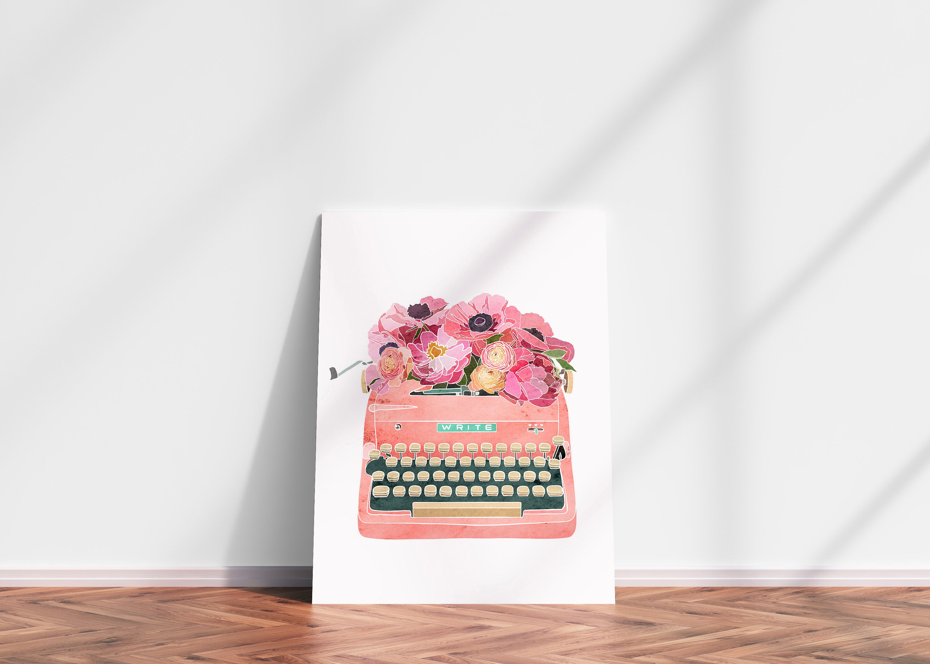 Floral Inspirational Quote Print Watercolor Flowers Motivational Wall ...