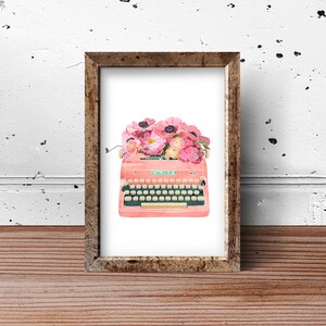 Floral Inspirational Quote Print Watercolor Flowers Motivational Wall ...