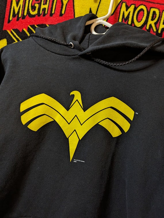 Vintage Y2K DC Comics Wonder Women Black Pullover… - image 4