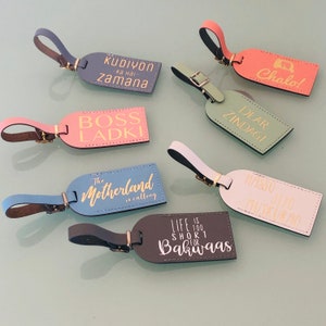 Luggage Tags, Boss Ladki Slogans, Desi Gifts, Leather Luggage Tags