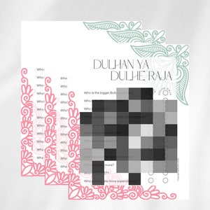 Dulhan Ya DulheRaja, Indian Bridal Shower Game, Desi Wedding, South Asian Wedding