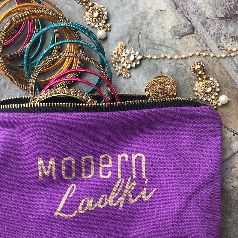 Cosmetic Bag Makeup bag Bridesmaid Gift Travel Bag Canvas Etsy