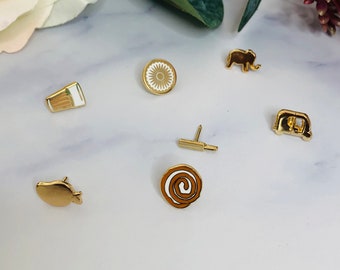 Desi Pushpins, Rickshaw, Mango, Jalebi Thumb Tacks