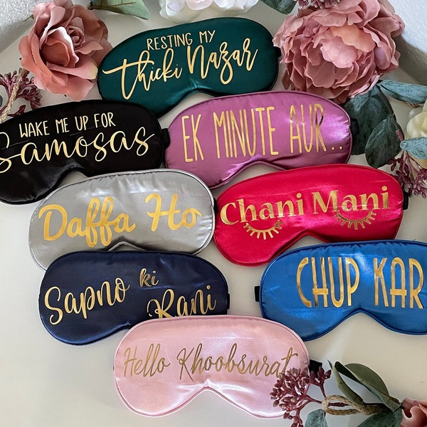 Desi Eyemasks, Dulhan eyemasks, Indian Gifts, Desi Gifts, South Asian