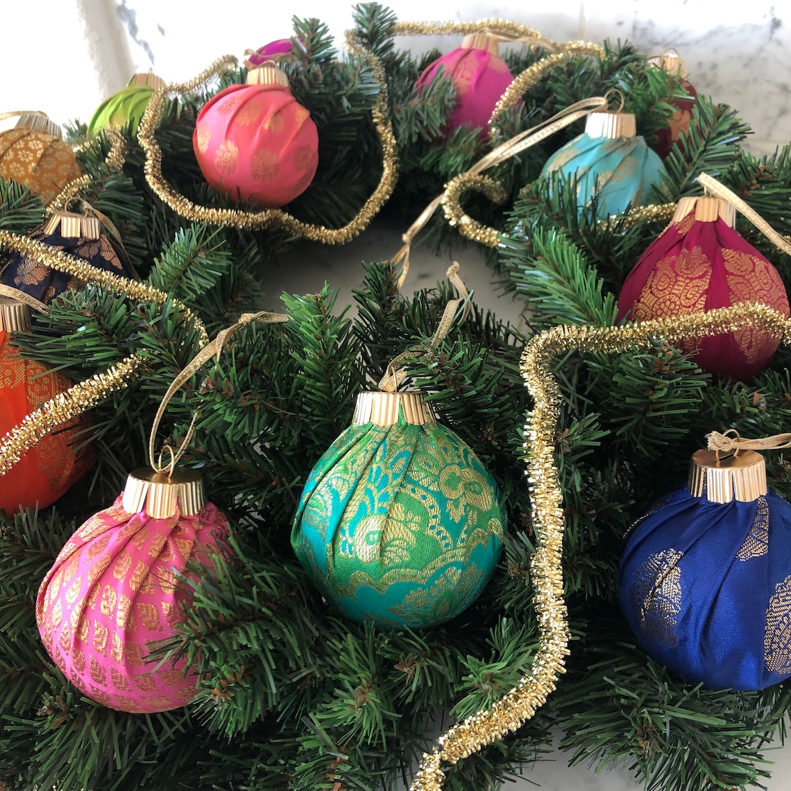Saree Ornaments Desi Christmas Indian Ornaments South Asian Etsy