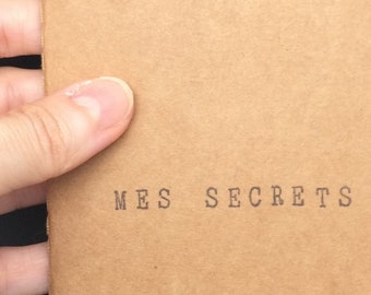 Carnet "Mes secrets" - Cadeau pour auteur - Cadeau pour écrivain -  Papeterie - Carnet original - Cadeau romancier