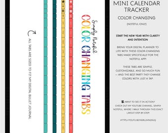 Pestañas que cambian de color (Noteful)