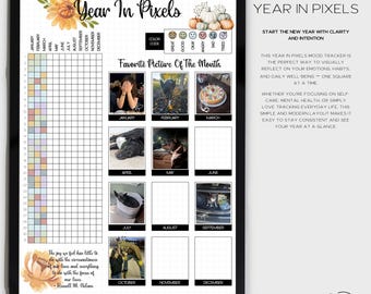 Diseño de agenda digital "Año en píxeles"