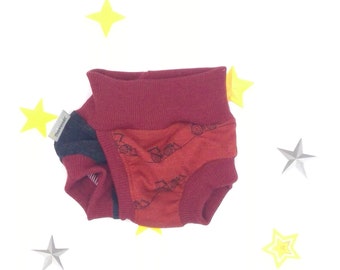 Split underpants in organic wool silk, 56/62