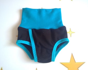Split underpants in organic bamboo jersey, size 56/62