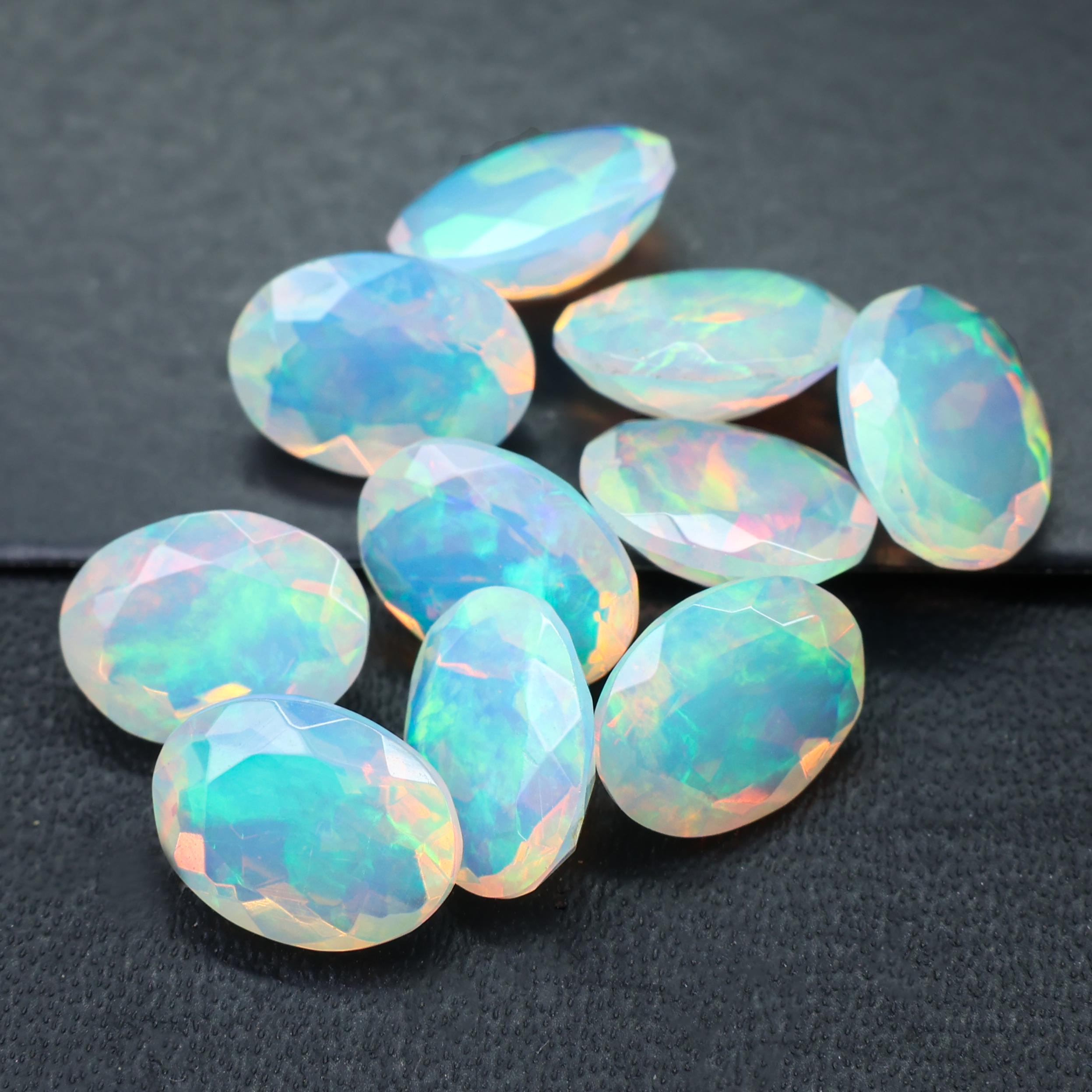 Natural fire Ethiopian opal stones for making jewelry, Vintage fire opal, October birthstone, Oval opal jewelry, AAA Ethiopian opal