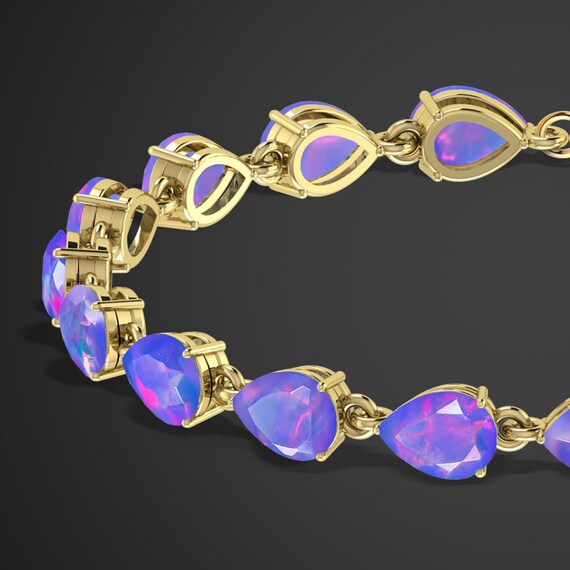 ラベンダーカラーオパールブレスレット ラベンダーカラーオパール