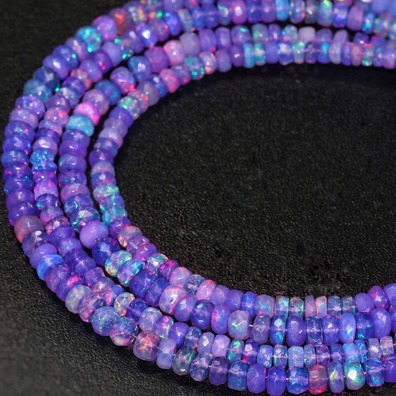 purple fire opal bead, purple opal