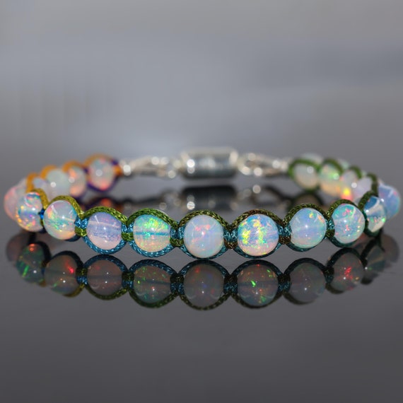 天然 エチオピア オパール ブレスレット レディース イエローゴールド 加工 天然石 お守り 40代 50代 ブランド 天然 オパール エチオピア産 ブレスレット 宝石鑑別書 付き