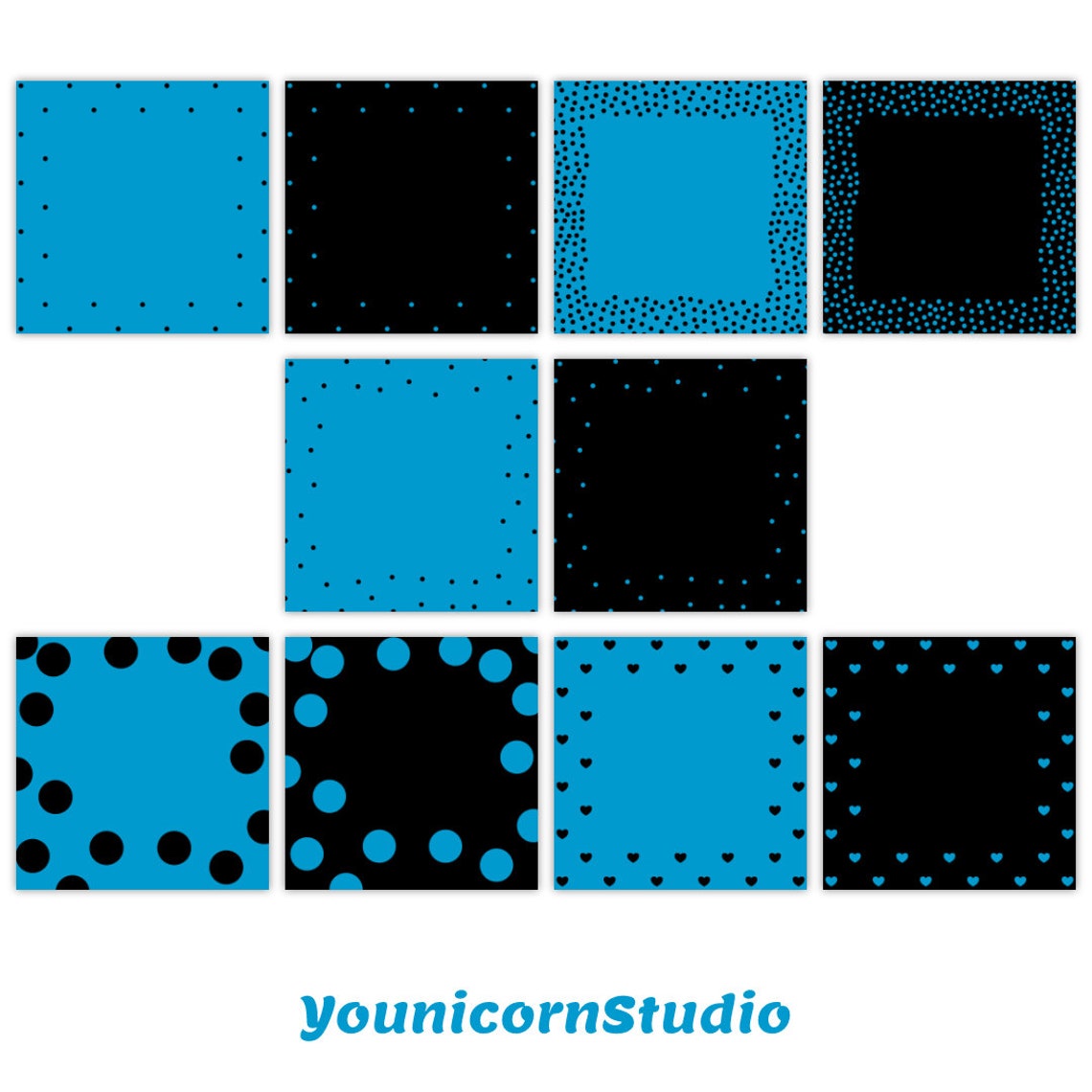 Neon Blue Instagram Template Social Media Post Ig Background Etsy