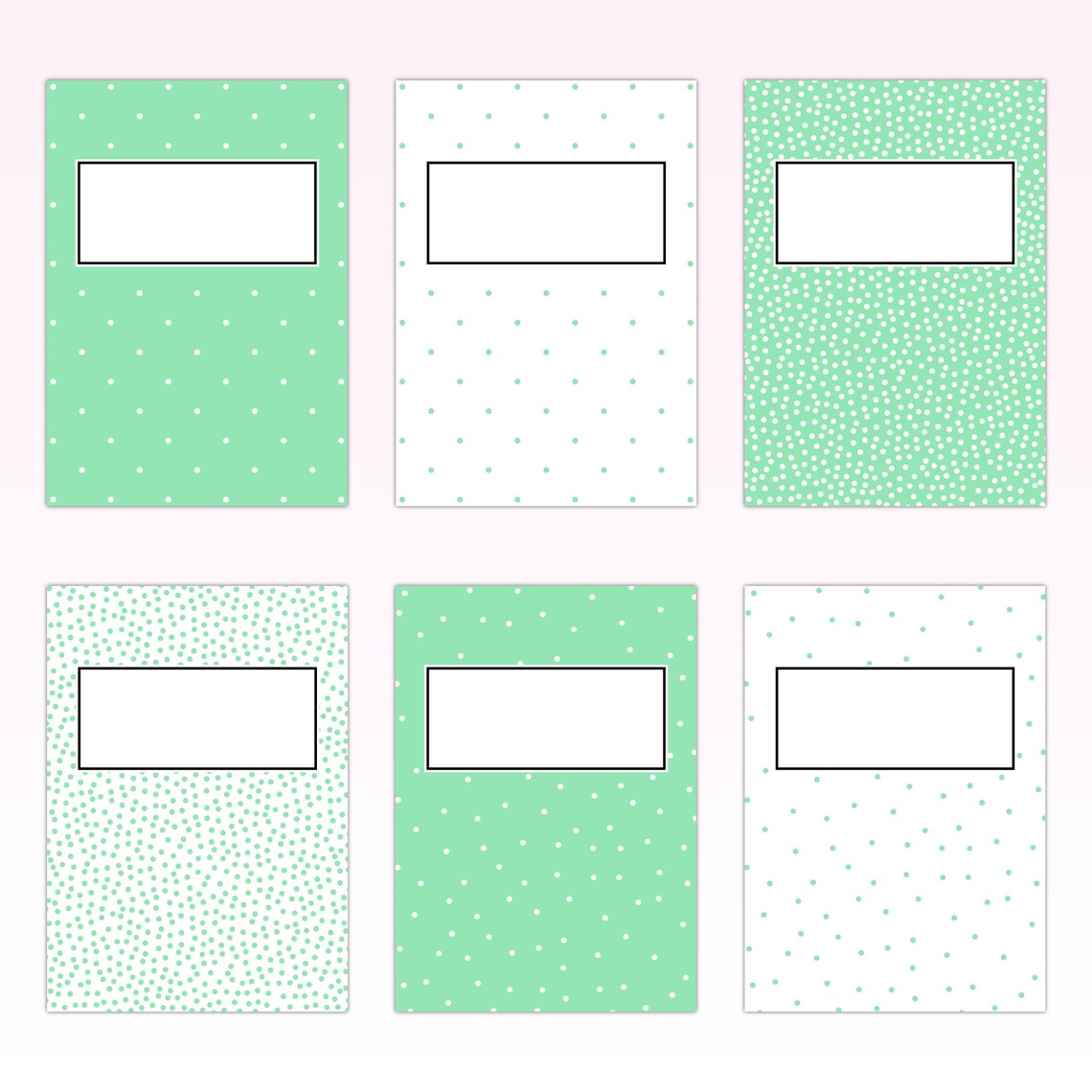 Mint Green GoodNotes Student Notebook Cover Digital Template Etsy