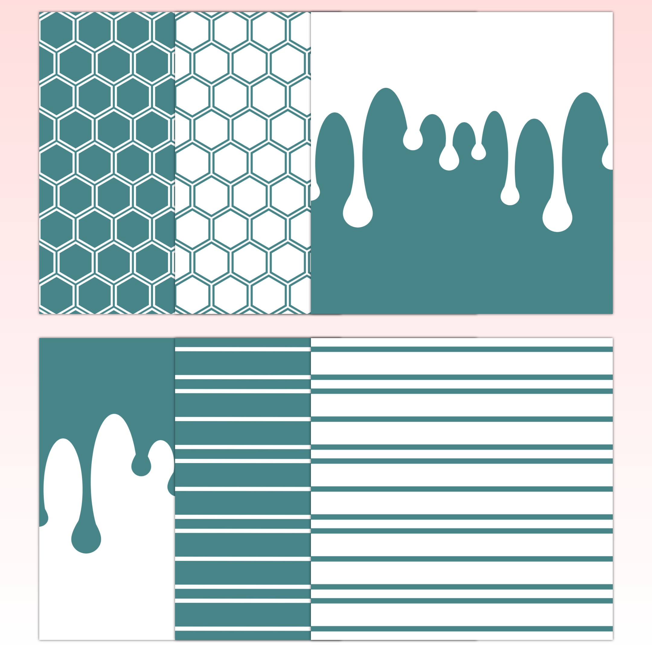 Teal Blue Green Instagram Template Social Media Post Ig Etsy