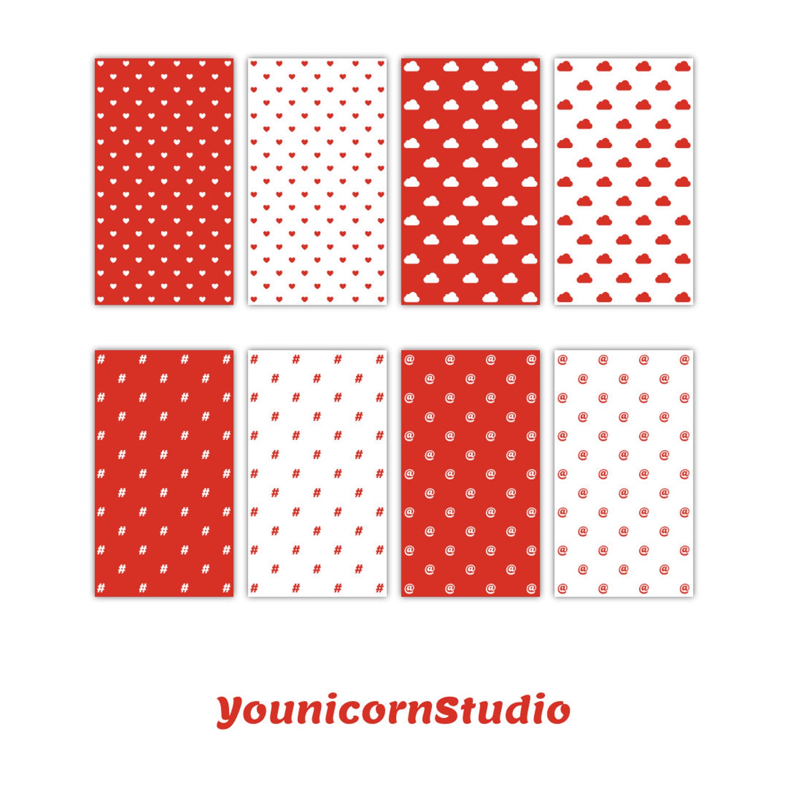 Red Digital Wallpaper Scrapbook Paper Phone and Desktop Etsy