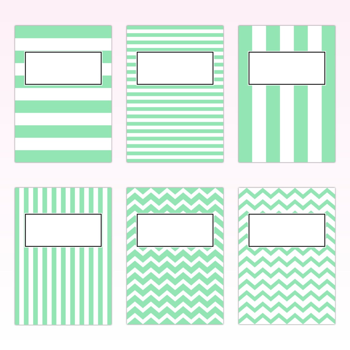 Mint Green GoodNotes Student Notebook Cover Digital Template Etsy