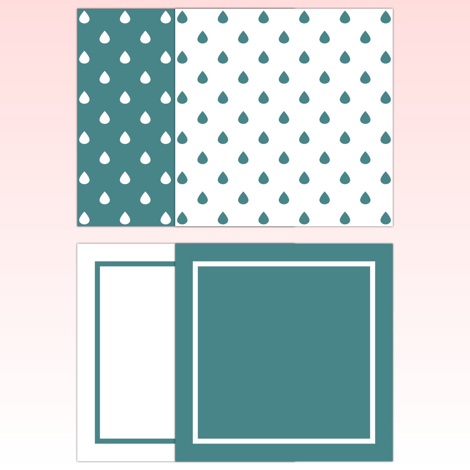 Teal Blue Green Instagram Template Social Media Post Ig Etsy