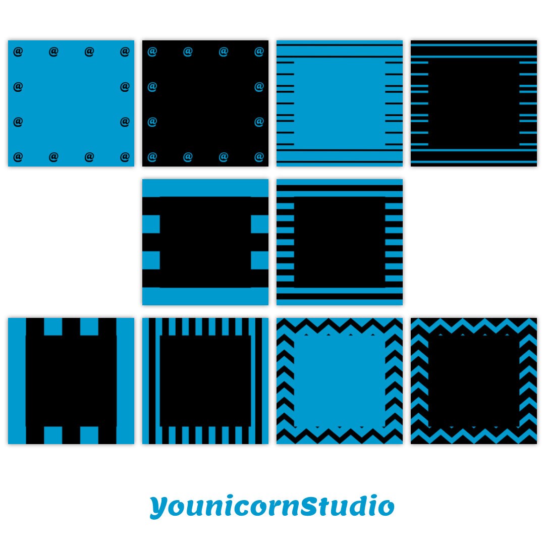 Neon Blue Instagram Template Social Media Post Ig Background Etsy