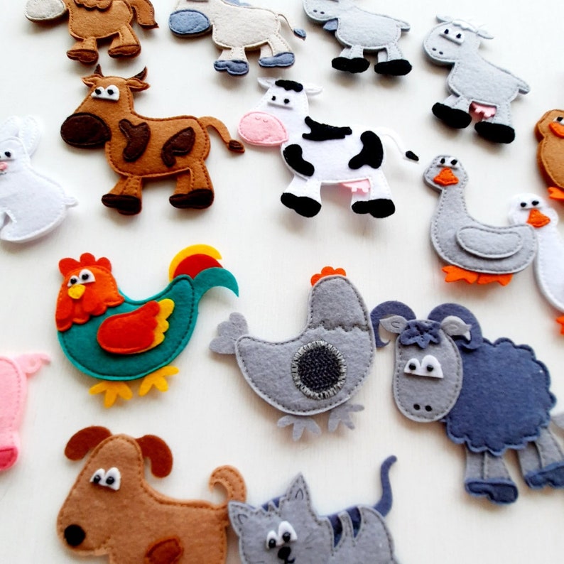 Felt Board Play Matfelt Set 20 Petseducational Tablet for Etsy